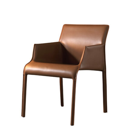 saddle leather chair